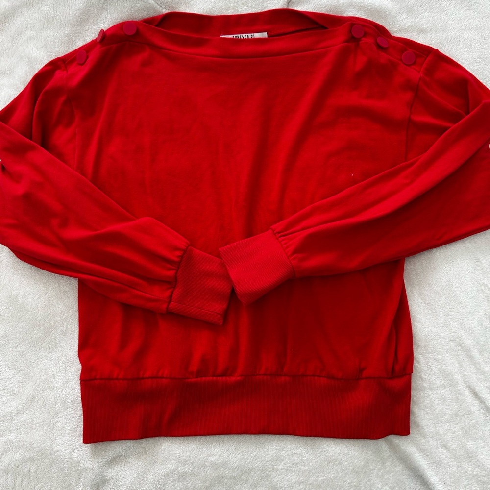 Red Women's long sleeves top